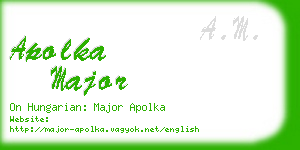 apolka major business card